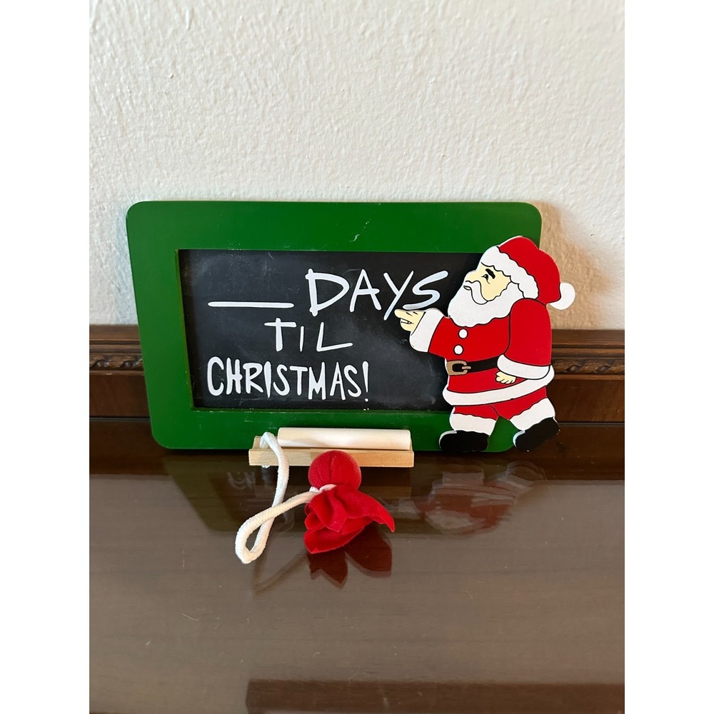 Vintage‎ House Of Lloyd Christmas Countdown Santa Chalkboard 1995 Teacher Gift